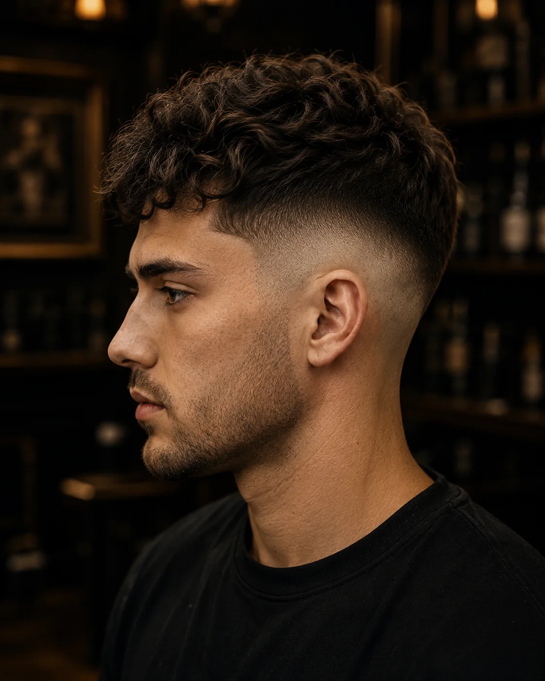 Curly Crop Fade