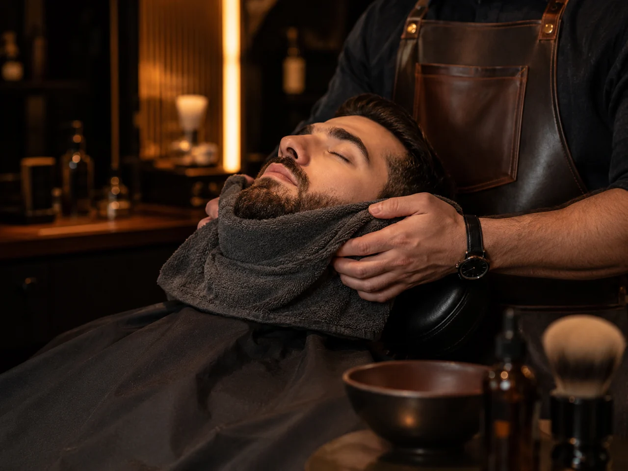 Beard Shape & Hot Towel
